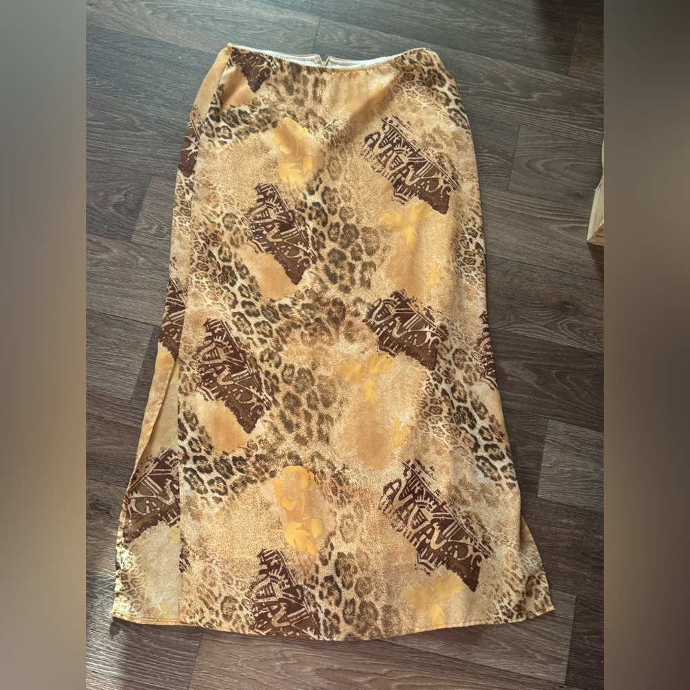 Giorgio Fiorlini Collection Maxi Animal Print Skirt Size Medium